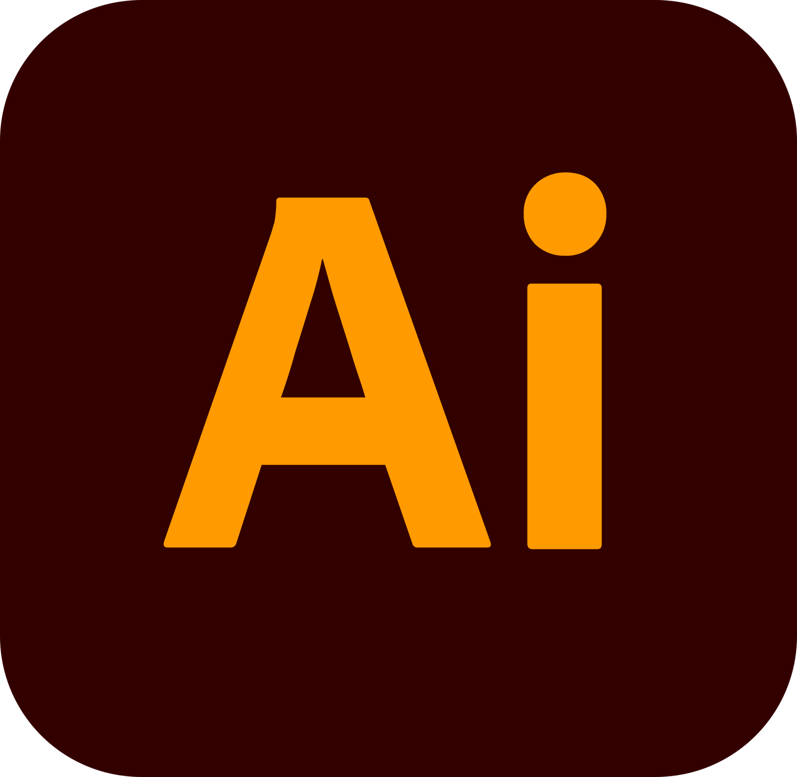Icon of Adobe Illustrator. It is a vector graphics editor..